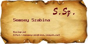 Semsey Szabina névjegykártya