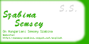 szabina semsey business card